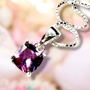 New Color Change Alexandrite Pendant, Sterling Silver, June Birthstone